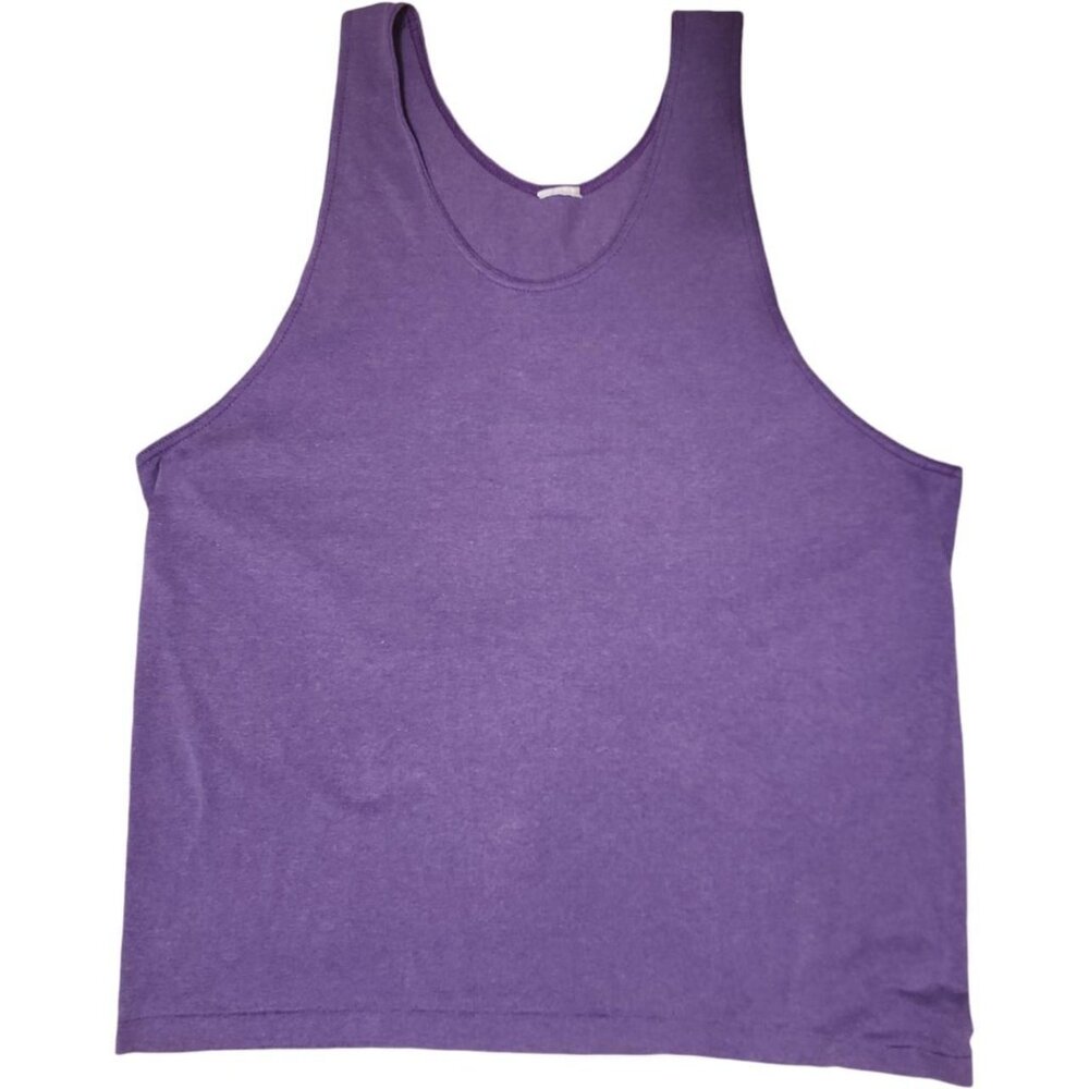Vintage Men's Purple Tank Top Large